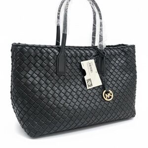 Anne Klein Black Woven Tote